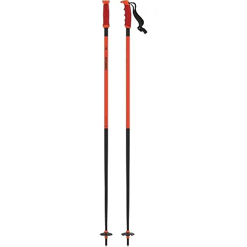 Atomic REDSTER Unisex 115 Skistöcke - Hochwertige Race-Skistöcke aus leichtem 4* Aluminium, ergonomischer Griff und Slalomschützer-Montage für optimale Performance auf der Piste.