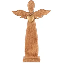 Engelsfigur Aus Holz, Mango, 42 Cm