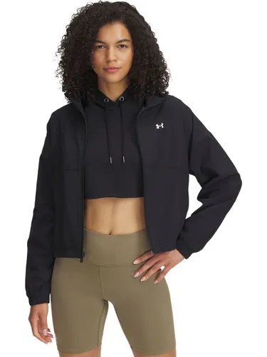 UNDER ARMOUR UA RIVAL WOVEN JACKET - Schwarz/Weiß - Sonstige Sportschuhe: Ultraleichte, atmungsaktive Jacke mit UA Storm-Technologie für wasserabweisenden Schutz und maximalen Komfort bei Sport und Freizeit.