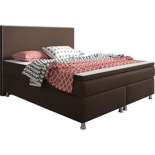 Boxspringbett King Size 180x200 cm in Braun - Luxuriöses Boxspringbett mit einer großzügigen Liegefläche von 180x200 cm, ideal für erholsamen Schlaf und stilvolles Wohnen.