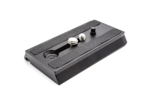 vhbw Schnellwechselplatte kompatibel mit Manfrotto Q5, 701HDV Kamera, DSLR, Digitalkamera, Stativhalterung