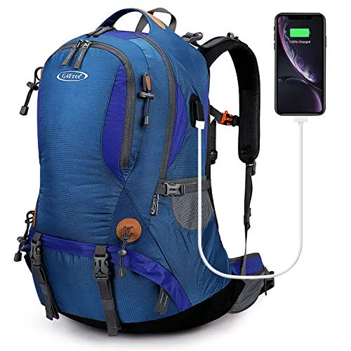 G4Free Wanderrucksack Wasserdicht 50L Wanderrucksack mit Regenhülle Bergsteigen Reisen Camping Trekking Outdoor Sport für Herren Damen, Königsblau, L, Outdoor, Sport, Modern, Zeitgenössisch