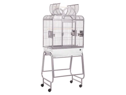Montana Cages San Remo II Vogelkäfig - Platinum Sittichkäfig, großzügige Maße von ca. 66 x 45 x 154 cm für ein artgerechtes Zuhause Ihrer Vögel.