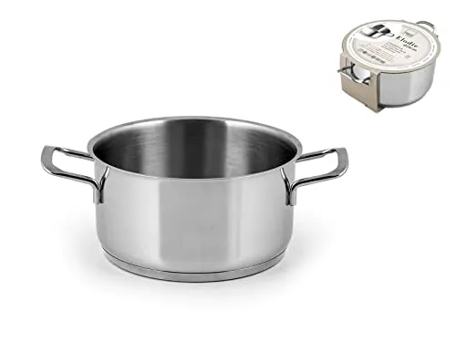 Edelstahl Kochtopf Elodie 16 cm Grau H&H