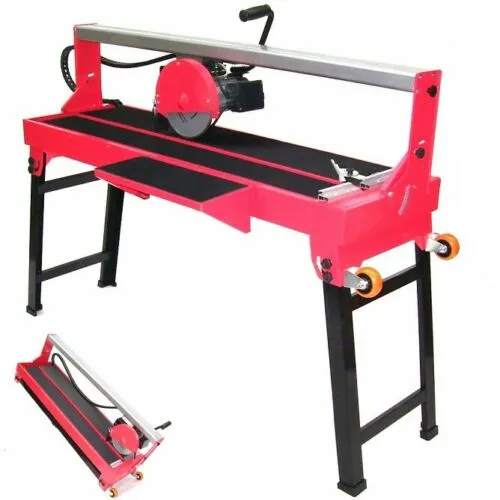 Fliesenschneider 1200mm T1200 - leistungsstarker Fliesentrenner - Fliesenschneider für Profi und Heimwerker mit 1200W Motor, ideal für große Fliesen bis 1200mm. Präzise Schnitte und mobil dank klappbarem Untergestell.
