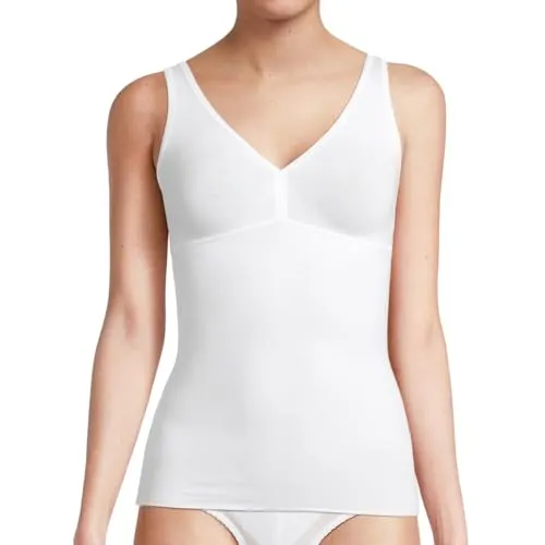 Speidel Camisole INSHAPE Cotton 9035 - Weiß 36/38 - Unterhemden & BH-Hemden für Damen, sanft modellierend mit absoluter Bewegungsfreiheit und kaschierenden Teilungsnähten für eine perfekte Passform.
