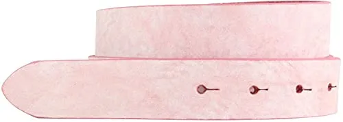 BELTINGER Wechselgürtel aus weichem Vollrindleder Used-Look ohne Schnalle 3 cm | Druckknopf-Gürtel für Damen Herren 30mm | Vintage-Look | Altrosa 110cm