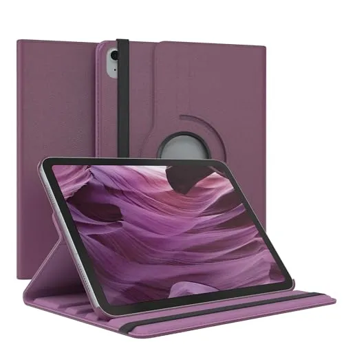 EAZY CASE - Tablet Hülle für iPad 10 Generation (2022) Schutzhülle 10.9 Zoll Smart Cover Tablet Case Rotationcase zum Aufstellen Klapphülle 360° drehbar mit Standfunktion Tasche Kunstleder Lila