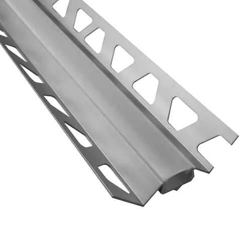 IN-T77 LED Premium Fliesenprofil Ecke innen 10mm silber - 1m milky