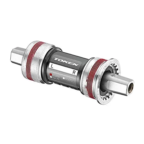 TOKEN TOKEN TK8675CM BSA Innenlager 115mm - Innenlager BSA ISO 4-kant, ideal für 3-fach Road Bikes, robust und langlebig für optimale Leistung auf der Straße.