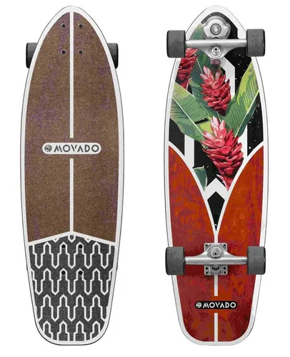 STAR SCOOTER Surf Skateboard Longboard Vintage Retro Cruiser | High Speed ABEC-11 Kugellager - Cruiserboard für alle Könnerstufen, aus stabilem 6-lagigem Ahornholz mit rutschfester Oberfläche und hochwertigen ABEC-11 Kugellagern für optimale Agilität und Geschwindigkeit. Inklusive Schoner und Tragetasche!