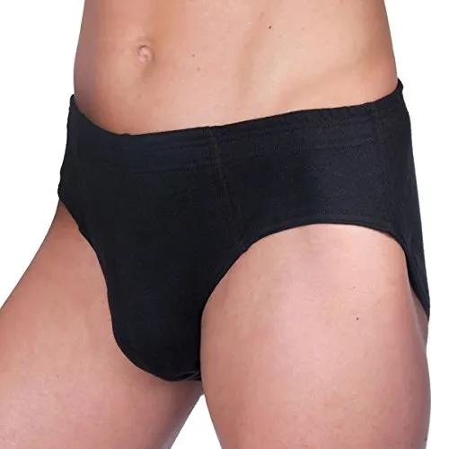 HERMKO 68300 Funktions Slip - Athletic Briefs für Sport und Alltag, Größe:D 7 = EU XL, Farbe:schwarz