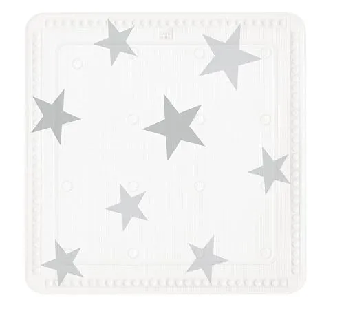 Kleine Wolke Duscheinlage Stars, 55 x 55 cm, Silbergrau in silber von Kleine Wolke