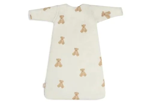 Jollein Schlafsack mit abnehmbaren Ärmeln 90cm Teddy Bear - Schlafsack für Babys, flexibel durch abnehmbare Ärmel und ideal für verschiedene Temperaturen, sorgt für einen komfortablen Schlaf.
