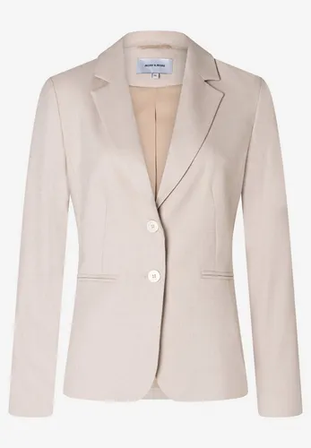 MORE&MORE taillierter Businessblazer in Beige/Braun - Größe 36 - Eleganter taillierter Businessblazer aus hochwertiger Materialkombination für einen stilvollen Auftritt im Berufsleben. Ideal für Business und Freizeit.
