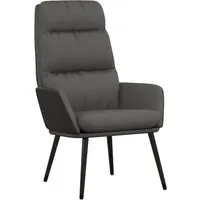 vidaXL Relaxsessel Dunkelgrau Stoff - Optimaler Sitzkomfort - Sessel für höchsten Sitzkomfort, dick gepolstert und robust dank Metallgestell. Ideal für entspannte Stunden im Wohnzimmer.
