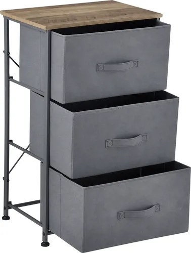 pro.tec Kommode mit 3 Schubladen in grau von Protec