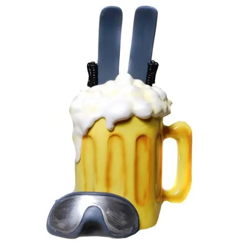 Spardose Aprés - Ski Polyresin 15,5 x11 cm Reise Urlaub Geldgeschenk