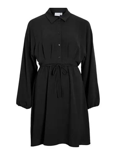 Vila Shirtkleid Mit Umlegekragen und durchgehender Knopfleiste (knielang) VISURASHIL L/S SHIRT DRESS/PB