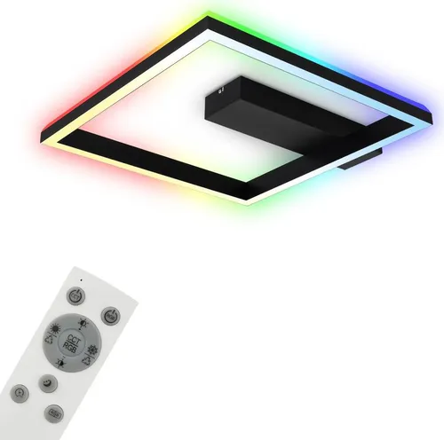 BRILONER RGB Deckenlampe - Dimmbar mit Fernbedienung - Moderne LED Deckenleuchte mit RGB Backlight und einstellbarer Farbtemperatur. Ideal für stimmungsvolle Beleuchtung in jedem Raum, energieeffizient mit 2000 Lumen.