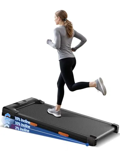 UMAY Walking Pad 15% Steigung, 10KM/H Laufband für Zuhause