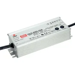 MW HLG-60H-48A LED-Trafo 60W - Treiber mit festen Anschlussleitungen, 60 W Leistung mit aktiver PFC-Funktion, ideal für energiesparende LED-Beleuchtung und umweltfreundliche Anwendungen.