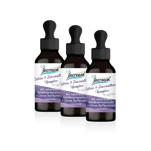 Liposomale Lutein & Zeaxanthin Komplex Tropfen – Nimm 3, zahl 2 Aktion - Hochdosierte Tropfen mit 77 mg natürlichem Lutein & Zeaxanthin pro Tag. Ideal für die tägliche Unterstützung der Augenpflege. Enthält pflanzliche Rohstoffe ohne chemische Extraktion.