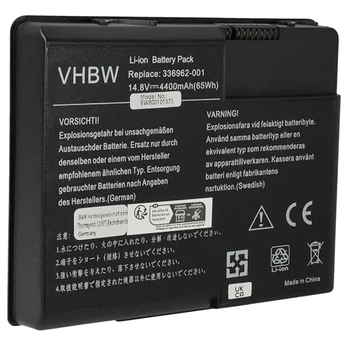 vhbw 1x Akku kompatibel mit HP Pavilion zt3000 (CTO) (DN545AV), zt3000 (CTO) (DL813AV) Notebook (4400 mAh, 14,8 V, Li-Ion)