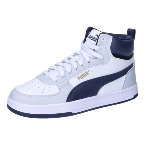 PUMA Caven 2.0 Mid Jr Sneaker - Black Silver Mist White, 37.5 EU - Sneaker für Jungen mit mittelhohem Schaft, erhöhter Zwischensohle und stylishem PUMA Formstrip für optimalen Halt und Komfort.