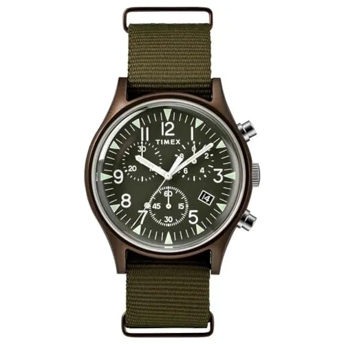 Timex Herren Chronograph Uhr MK1 mit Stoffband – Stilvoll und Funktional