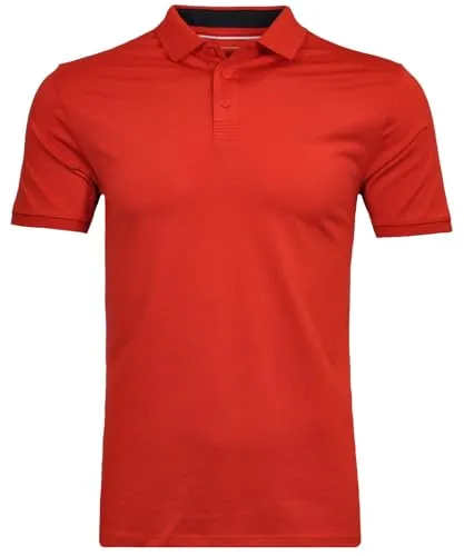 RAGMAN Herren Polo-Shirt Uni Keep Dry, modern fit Rot-640, XXL
