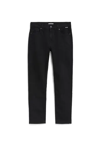 ARMEDANGELS Herren Slim Jeans recycelter Baumwoll Mix Comfort Stretch IAAN Slim Fit Rinse Black