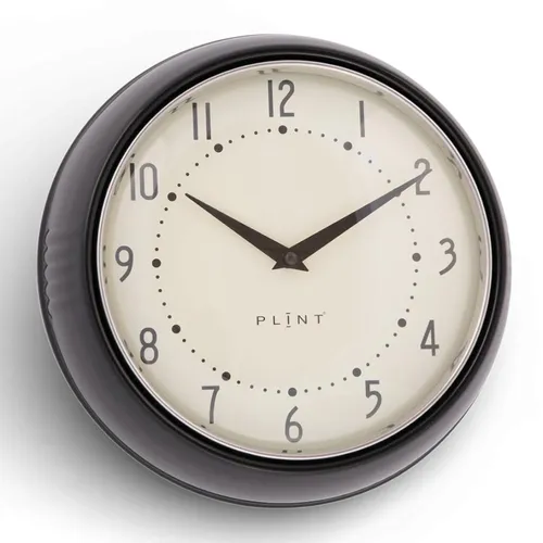 LS-LebenStil Nostalgische Metall Wanduhr Schwarz 23cm – Vintage Küchenuhr - Elegante Wanduhr im Retro-Look mit großem Ziffernblatt und lautlosem Quarzwerk. Ideal für Küche, Büro oder Wohnzimmer – setzt stilvolle Akzente ohne störendes Ticken.
