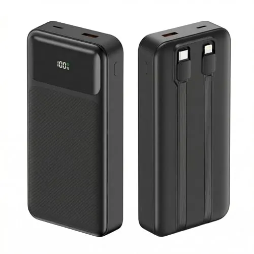 Powerbank 20000mah PD 22.5w Power Bank Schnellladefunktion Externe Handyakkus Mini Powerbank Mit Kabel USB C Akkupack Handy