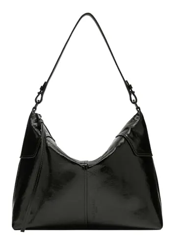 Liebeskind Berlin Hobo M MILA LACK DISTRESSED black - Umhängetasche mit modernem Design, aus hochwertigem Lackleder und in angesagtem Distressed-Look, perfekt für stilbewusste Frauen.