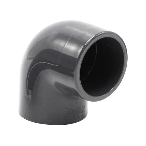 PVC-Winkel-Muffe 90° I 40mm I 1 1/4 Zoll I Klebemuffe mit 2-Anschlüssen I bm_083