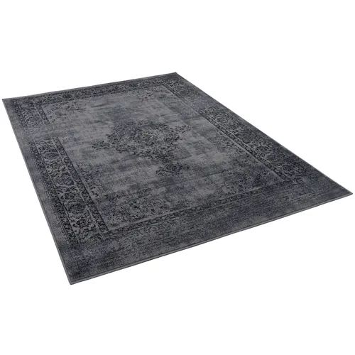 Designer Kurzflor Teppich Moderne Muster 80x150 cm - Vintage Anthrazit - Outdoorteppiche in strapazierfähigem Polypropylen, pflegeleicht und ideal für jeden Wohnraum. Verleihen Sie Ihrem Zuhause mit bunten Mustern und Vintage-Motiven einen modernen Flair.