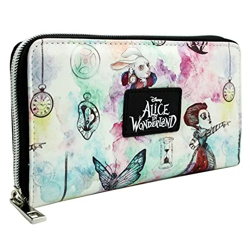 Alice In Wonderland Through The Looking Glass Portemonnaie Clutch Münzfach & Kartenhalter, Weiß