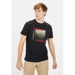 camel active Herren T-Shirt mit Print aus Organic Cotton Dunkelblau - T-Shirts für Herren, aus weicher Organic Cotton für höchsten Tragekomfort, ideal für lässige Outfits und umweltbewusste Mode.