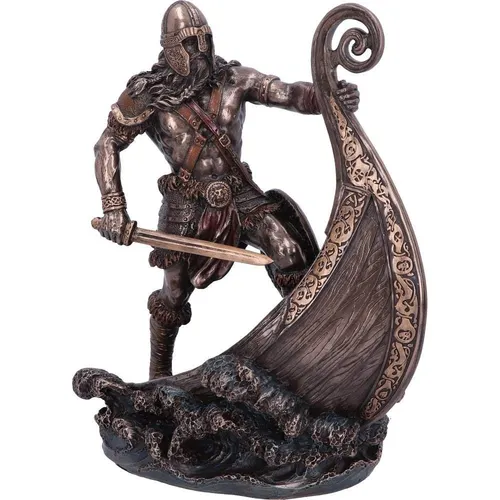 Nemesis Now Bronzed Halvor Viking Longship Figurine, One Size
