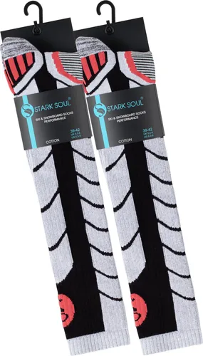 Ski und Snowboard Socken mit Spezialpolsterung, 2 Paar - 43 - 46 - Schwarz