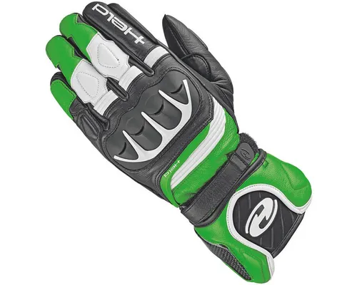 Held Revel II Sporthandschuh schwarz/grün 7 - Motorradhandschuhe mit optimalem Knöchelschutz durch Hartplastikschale und verstärktem Handballenbereich. Ideal für Sicherheit und Komfort bei jeder Fahrt.