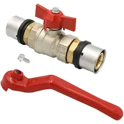 PipeTec Pressfitting Kugelhahn 26x3 mm TH Kontur - Fittings für Heizungsanlagen, DVGW-zertifiziert und ideal für sichere Trinkwasserinstallationen mit integrierter Kontrolle und hoher Belastbarkeit.