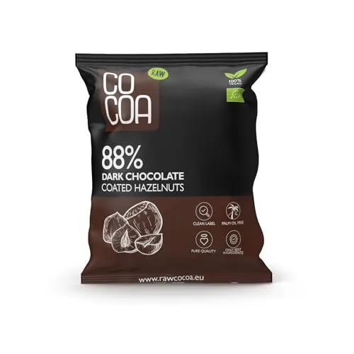 CO COA Haselnüsse in Zartbitterschokolade 88% BIO 70g