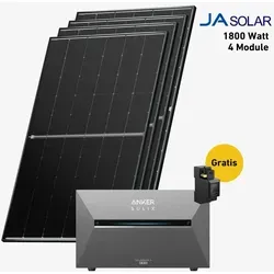Balkonstrom Balkonkraftwerk 1800W mit Anker 3 Pro Speicher - Balkonkraftwerk mit 1800W und Anker SOLIX Solarbank 3 Pro, ideal für nachhaltige Energieerzeugung. Mit bifazialen Solarmodulen für zusätzliche Erträge und intelligenter Energiesteuerung per App.
