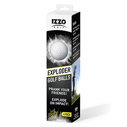 Izzo Golf Exploding Prank Golfbälle, Weiß, 4 Stück
