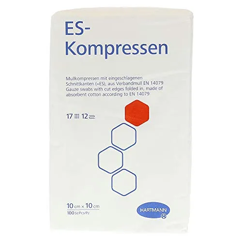 ES-KOMPRESSEN unsteril 10x10 cm 12fach 100 St