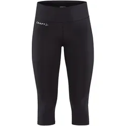 Craft ADV Capri 2 Lauftight Damen - Schwarz, Größe M - Innovative Trainingsbekleidung mit breitem Bund und 2 großen Taschen für hohen Komfort und praktische Aufbewahrung während des Trainings.