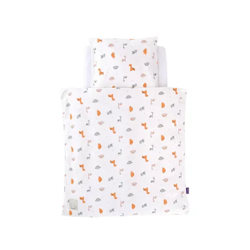 Träumeland Bettwäsche Jersey Dinolino 80/80 + 35/40 cm - Bettwäsche aus 100% Baumwolle, ideal für eine gemütliche Schlafumgebung und Pflegeleicht für den Alltag.