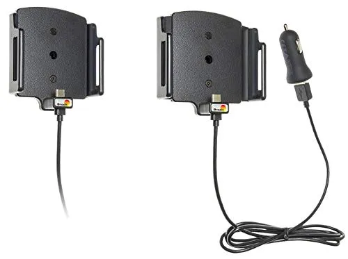 Brodit Gerätehalter 521844 | Made IN Sweden | mit Ladefunktion für Smartphones - universell einsetzbar, Schwarz